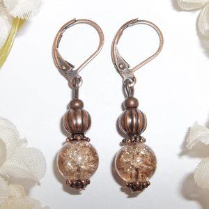 Brown Boho Dangle Earring Handmade Set Jewelry Beaded Fashion Accessory NWT 5220